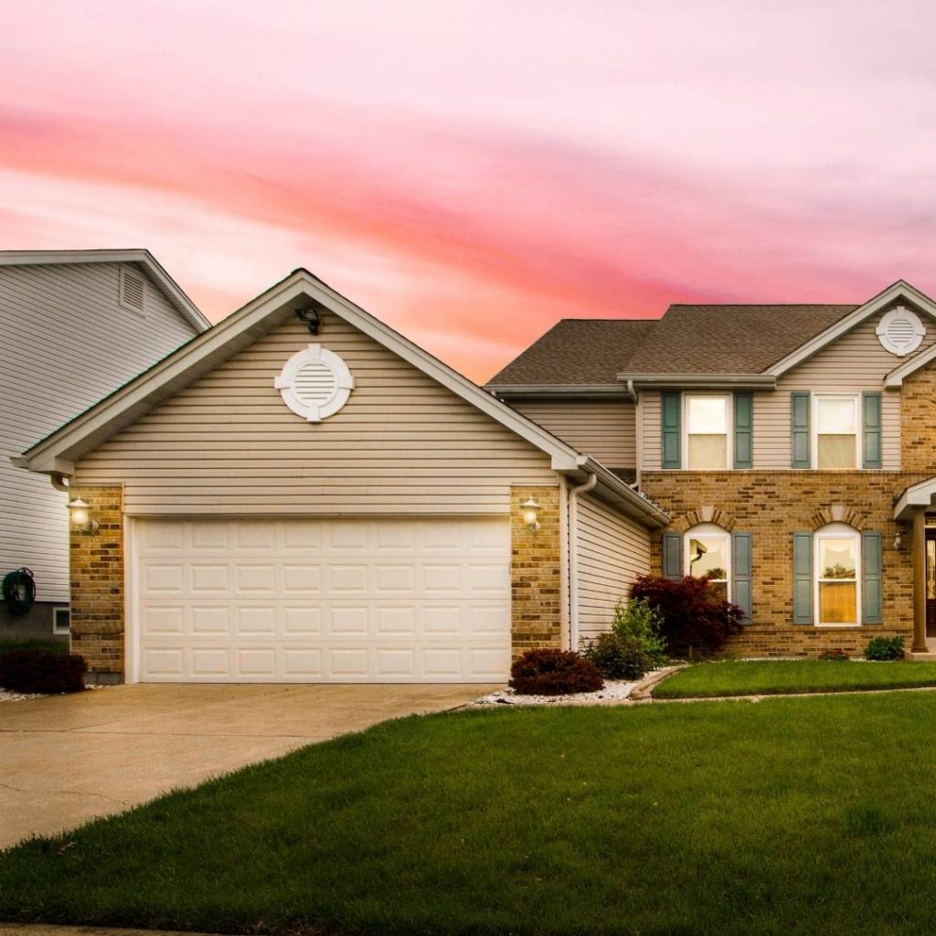 Home with two-car garage